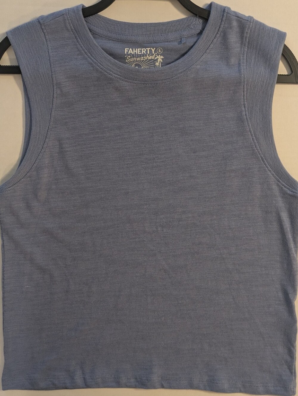 Faherty Women's Sunwashed Blue Sleeveless Tank- M (NWOT)
